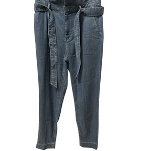White House Black Market The Straight Ankle Denim Paperbag-Waist Jeans